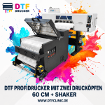 Professioneller DTF-Drucker für 60-cm-Rollen mit zwei Druckköpfen und automatischem Schüttler