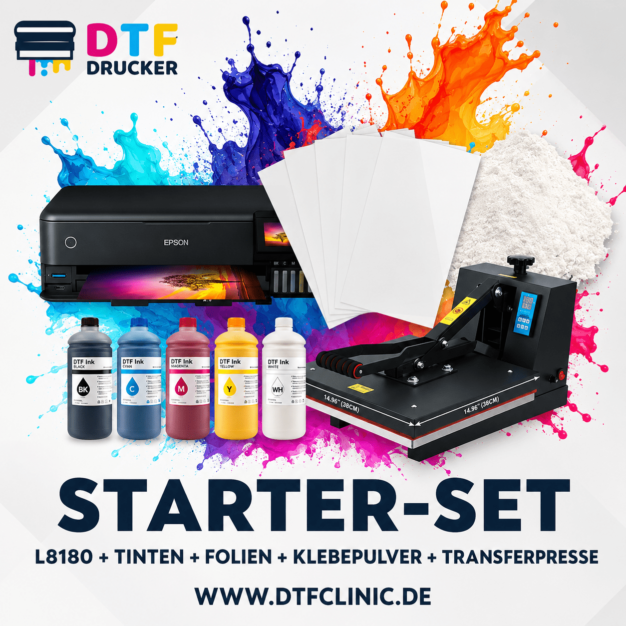 set1 de DTF-Starterset mit Transferpresse – Bild 1
